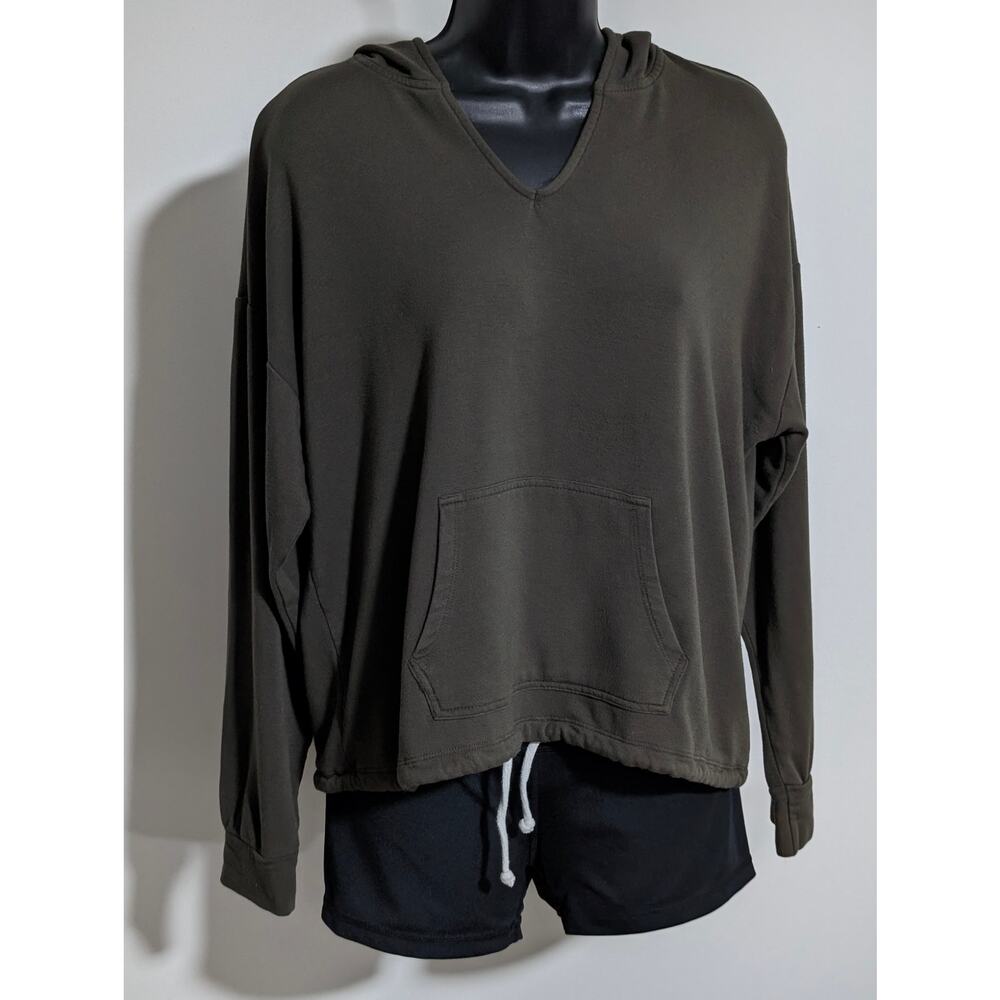 Workshop Republic Olive Green Loose Fit Hoodie Pullover- size M